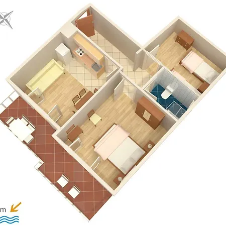 And By The Sea Cove Soline, Dugi Otok - 448 招待所 3*